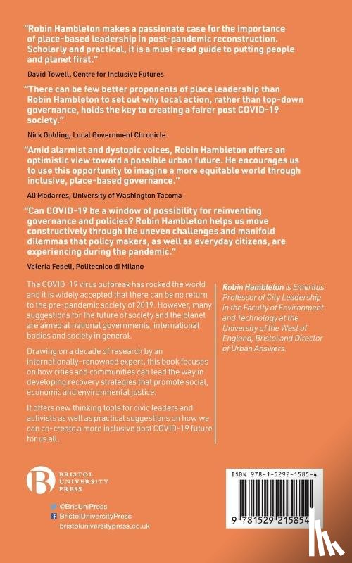Hambleton, Robin (Univesity of the West of England (Emeritus Professor)) - Cities and Communities Beyond COVID-19