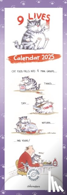 Calendars, Carousel - 9 Lives Slim Calendar 2025