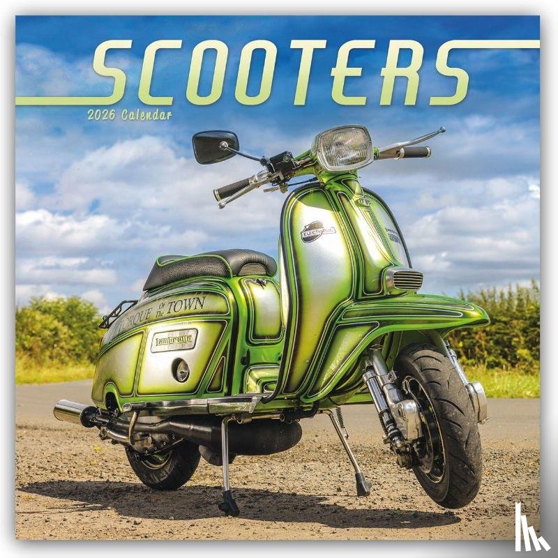 Carousel Calendar - Scooters Square Wall Calendar 2026