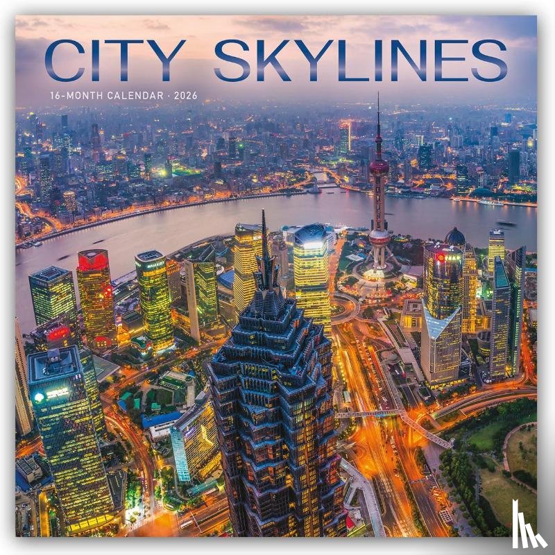 Carousel Calendar - City Skylines Square Wall Sunday Start C