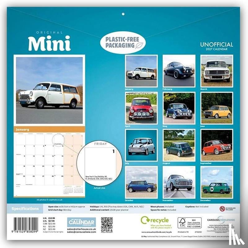 Carousel Calendar - Mini Original (PFP) W