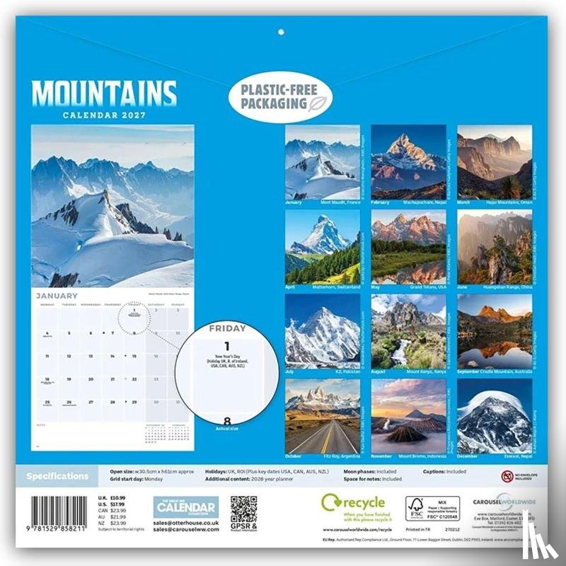 Carousel Calendar - Mountains (PFP) W / CAROUS
