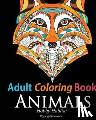 Books, Hobby Habitat Coloring - Adult Coloring Book: Animals: Coloring Book for Grownups Featuring 34 Beautiful Animal Designs