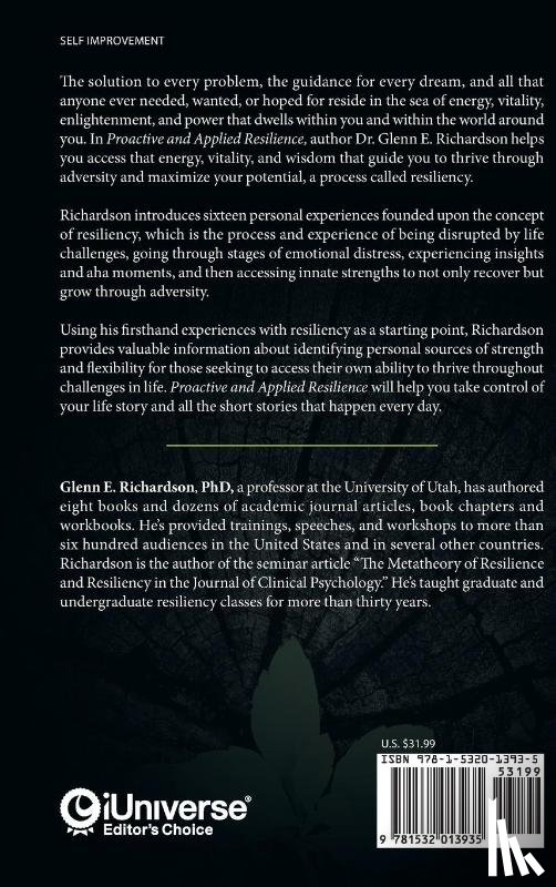 Richardson, Phd Glenn E - Proactive and Applied Resilience