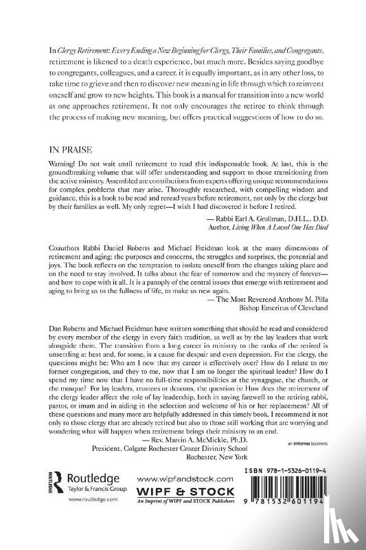 Roberts, Daniel A, Freidman, Michael - Clergy Retirement