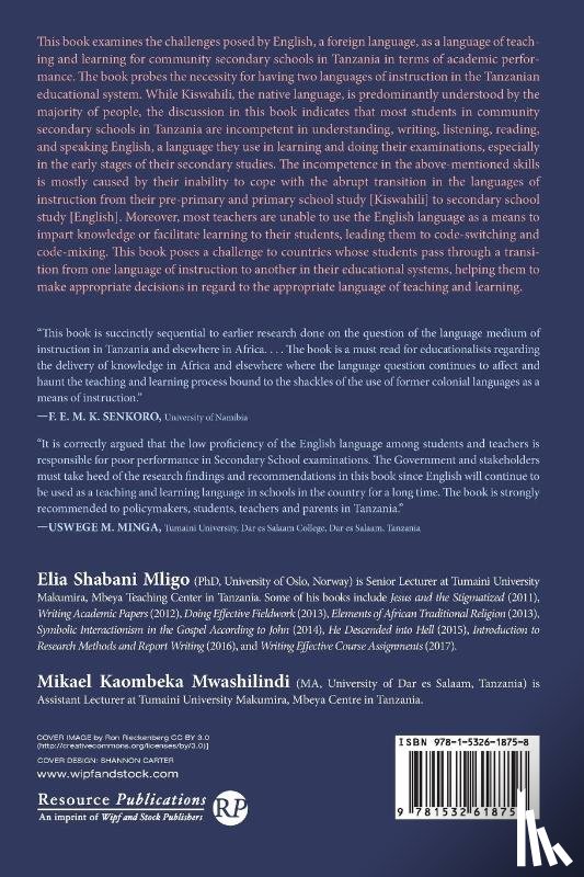 Mligo, Elia Shabani, Mwashilindi, Mikael Kaombeka - English as a Language of Teaching and Learning for Community Secondary Schools in Tanzania