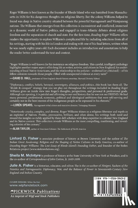 Fisher, Linford D., McIntyre, Sheila M., Fisher, Julie A. - Fisher, L: Reading Roger Williams
