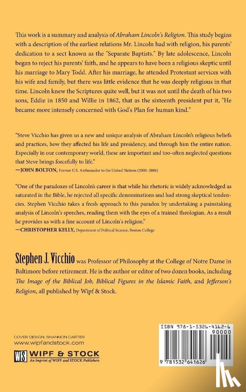 Vicchio, Stephen J - Abraham Lincoln's Religion