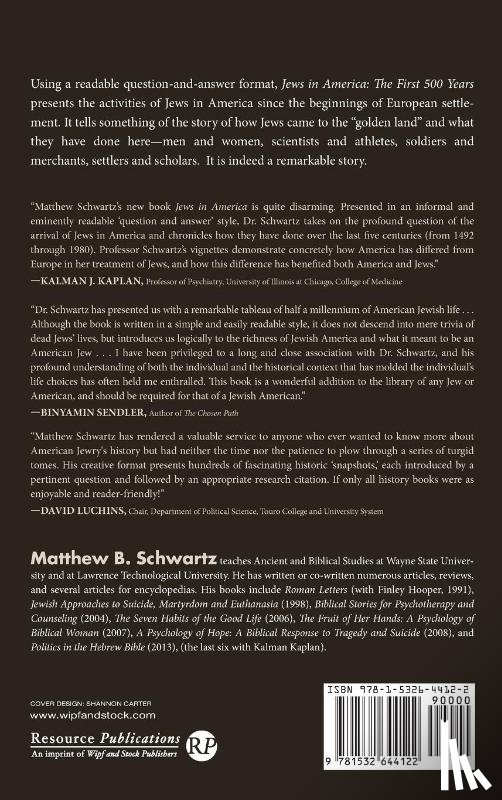 Schwartz, Matthew B - Jews in America