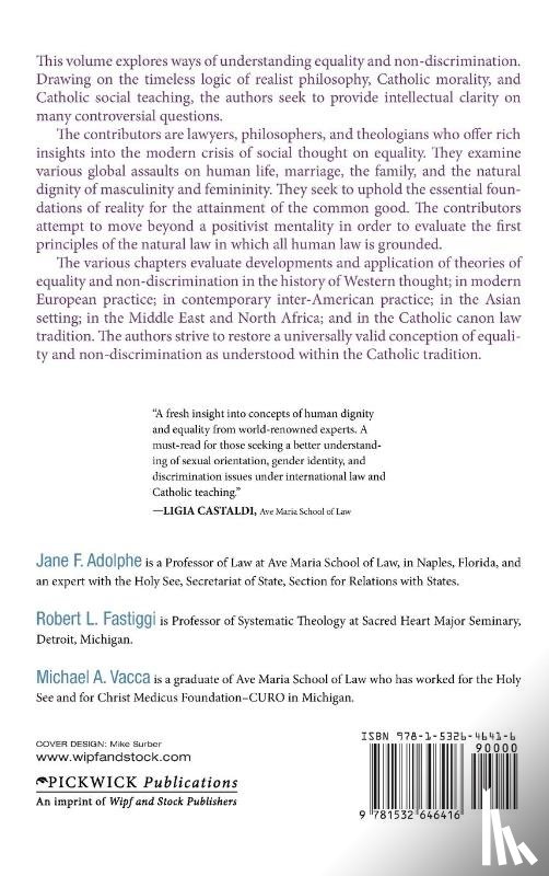  - Equality and Non-discrimination