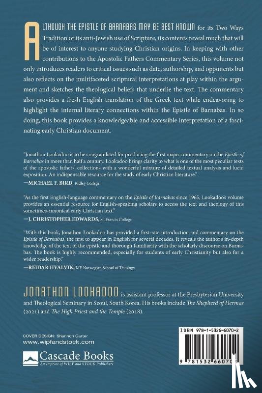 Lookadoo, Jonathon - The Epistle of Barnabas