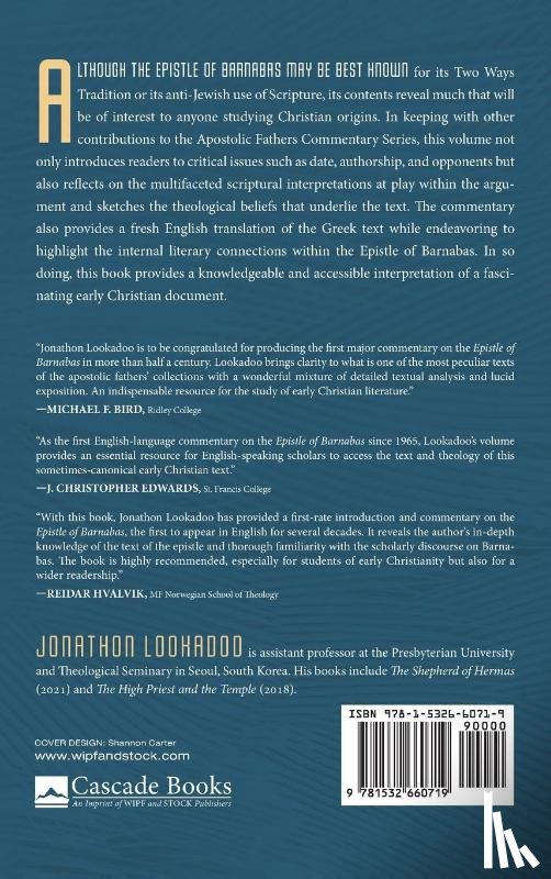 Lookadoo, Jonathon - The Epistle of Barnabas