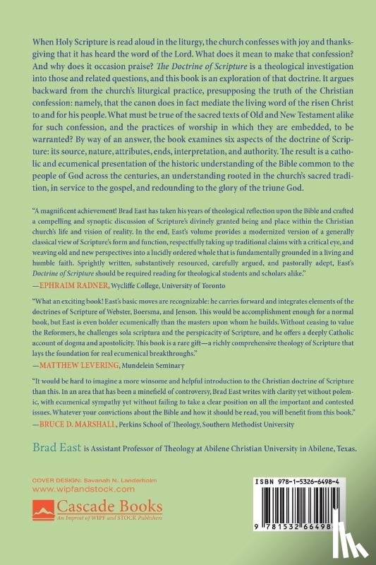 East, Brad - The Doctrine of Scripture