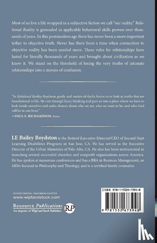 Boydston, Le Bailey - Relational Reality