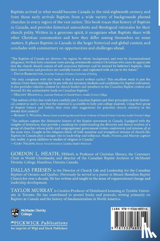 Heath, Gordon L, Friesen, Dallas, Murray, Taylor - Baptists in Canada