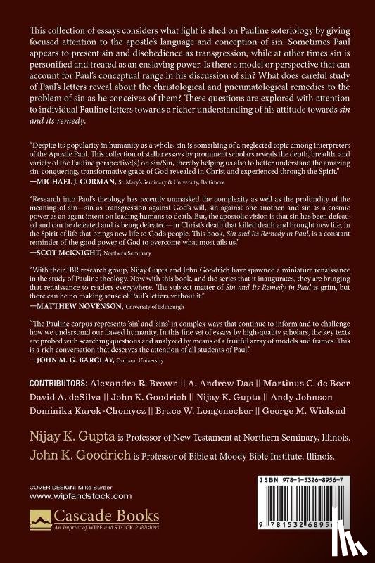  - Sin and Its Remedy in Paul