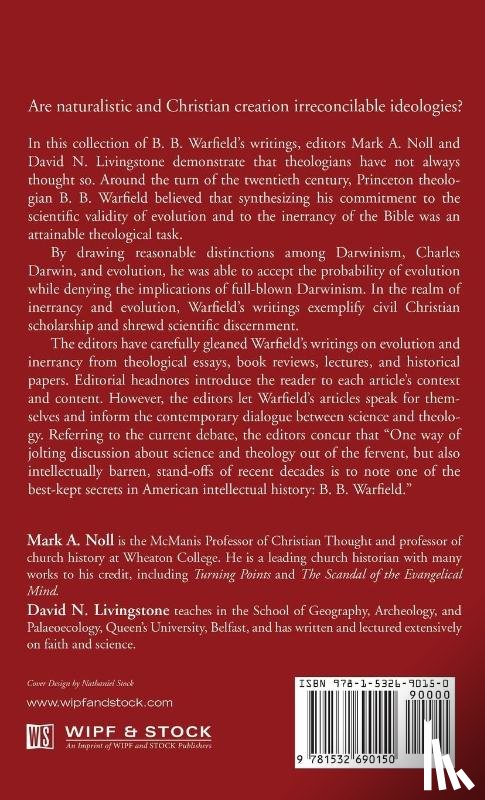 Warfield, B B - Evolution, Scripture, and Science
