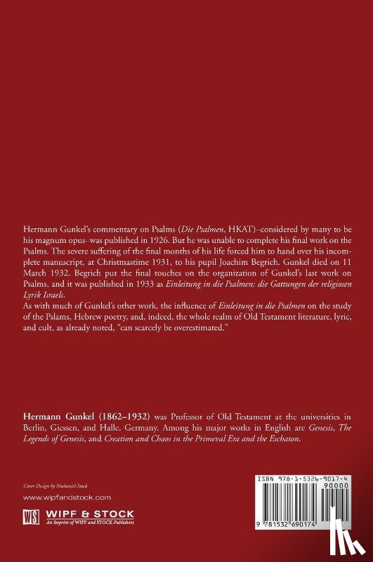 Gunkel, Hermann - Introduction to Psalms