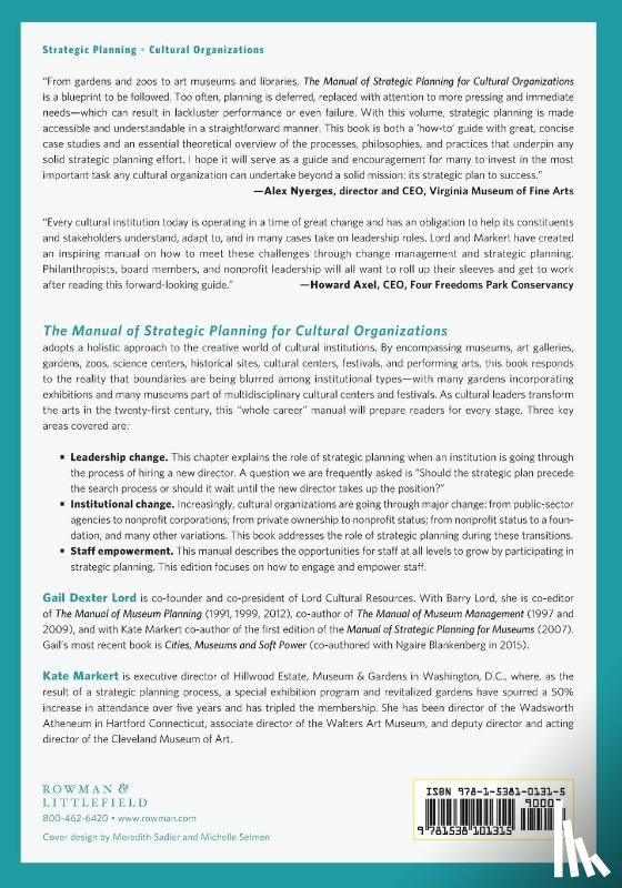 Lord, Gail Dexter, Markert, Kate - The Manual of Strategic Planning for Cultural Organizations