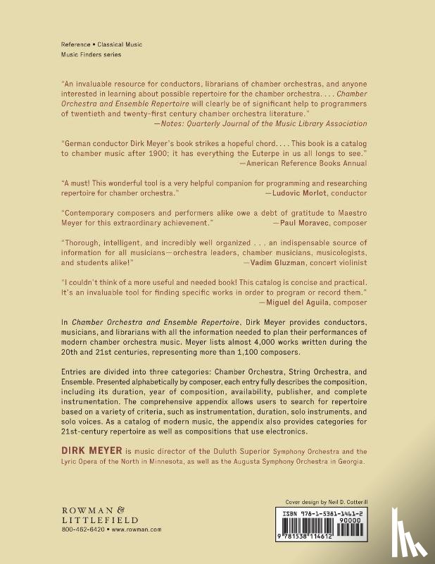 Meyer, Dirk - Chamber Orchestra and Ensemble Repertoire