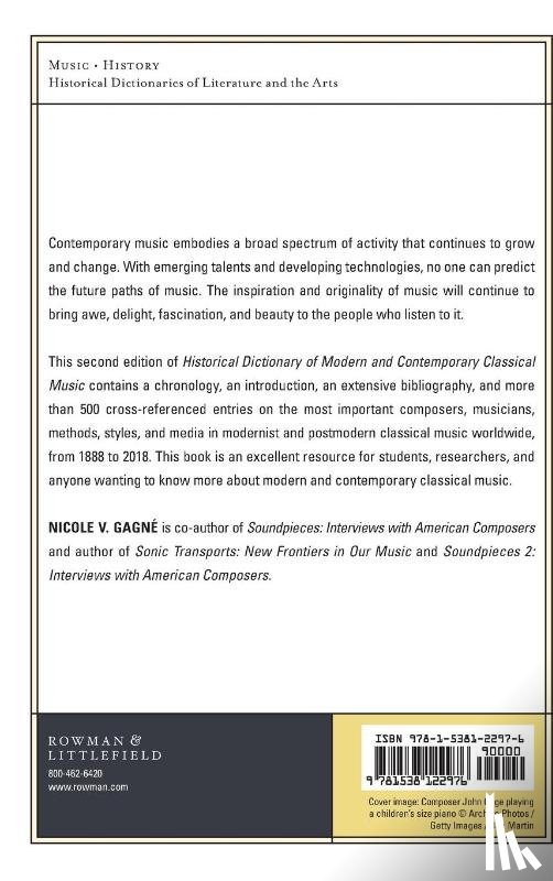 Gagne, Nicole V. - Historical Dictionary of Modern and Contemporary Classical Music