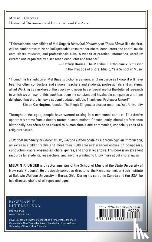 Unger, Melvin P. - Historical Dictionary of Choral Music