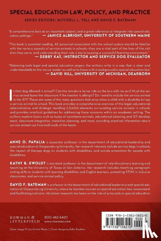 Papalia, Anne O., Ewoldt, Kathy B., Bateman, David F. - Service Animals in Schools