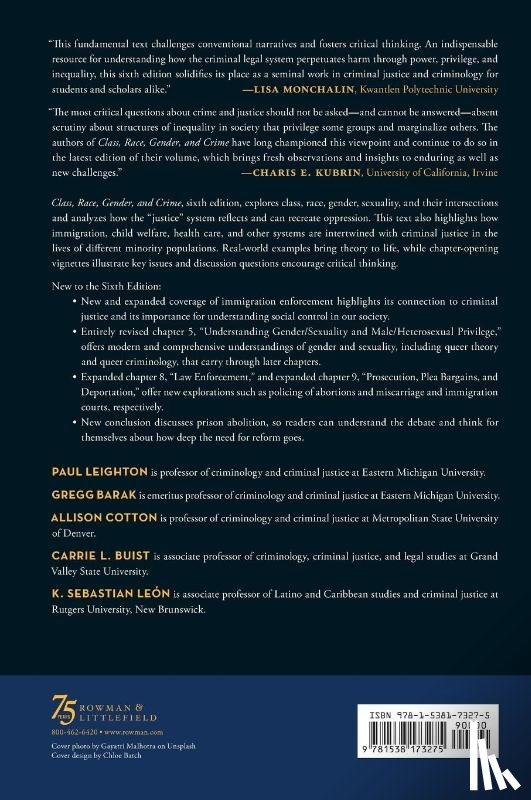 Barak, Gregg, Leighton, Paul, Cotton, Allison - Class, Race, Gender, and Crime