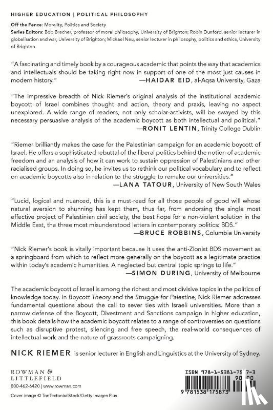 Riemer, Nick - Boycott Theory and the Struggle for Palestine