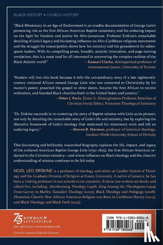 Erskine, Noel Leo - Black Missionary in an Age of Enslavement