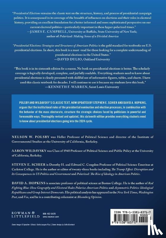 Polsby, Nelson W., Wildavsky, Aaron, Schier, Steven E., Hopkins, David A. - Presidential Elections