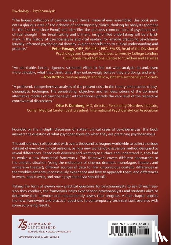 Tuckett, David, Allison, Elizabeth, Bonard, Olivier, Bruns, Georg J. - Knowing What Psychoanalysts Do and Doing What Psychoanalysts Know