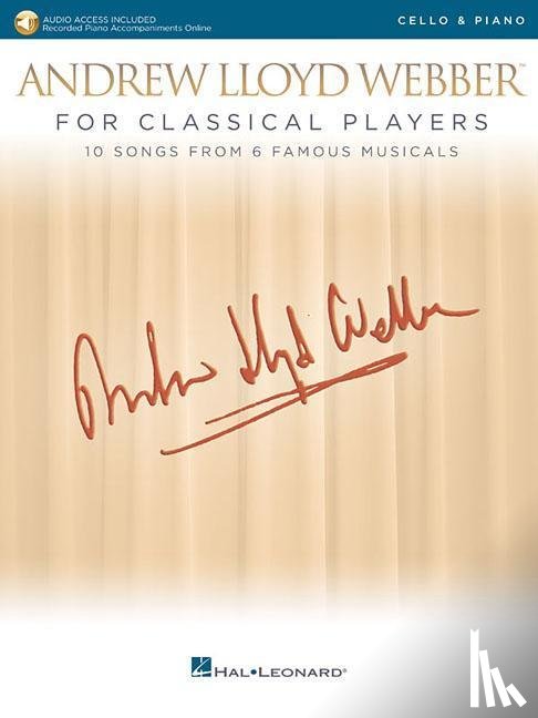  - Andrew Lloyd Webber For Classical Players Cello And Piano (Book/Online Audio)