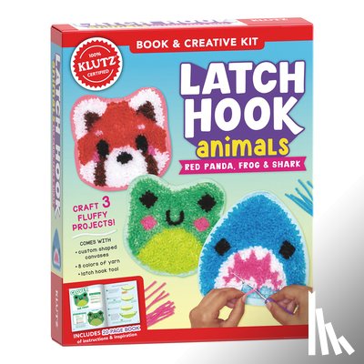 Klutz - Latch Hook Animals: Red Panda, Frog & Shark