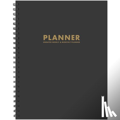 Willow Creek Press - Charcoal Gray 8.5 X 11 Undated Monthly Planner