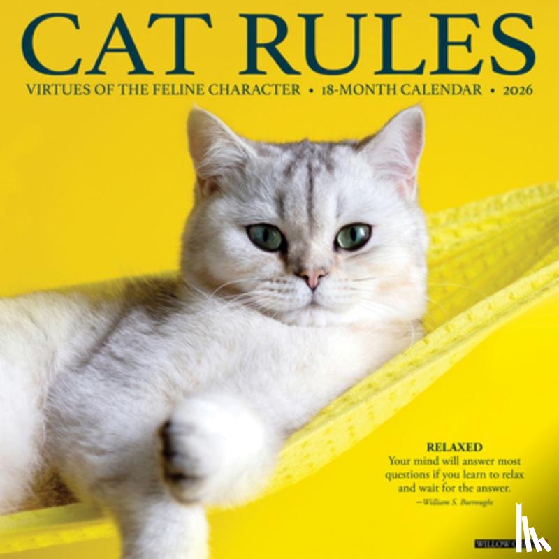 Willow Creek Press - Cat Rules 2026 12 X 12 Wall Calendar