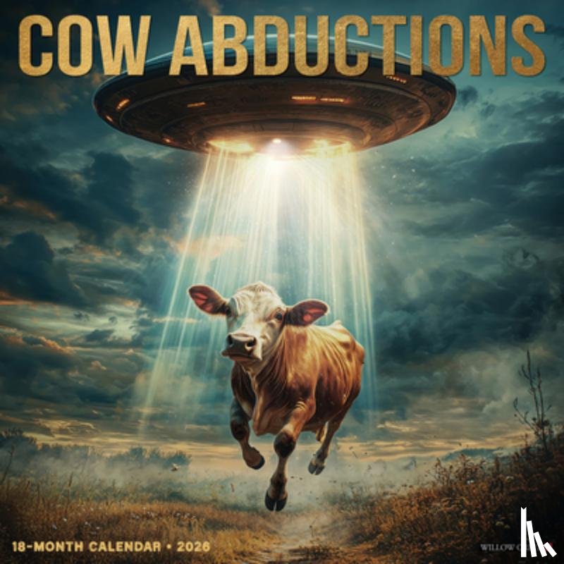 Willow Creek Press - Cow Abductions 2026 12 X 12 Wall Calendar