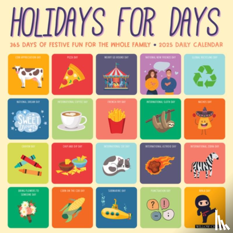Willow Creek Press - Holidays for Days 2026 12 X 12 Wall Calendar