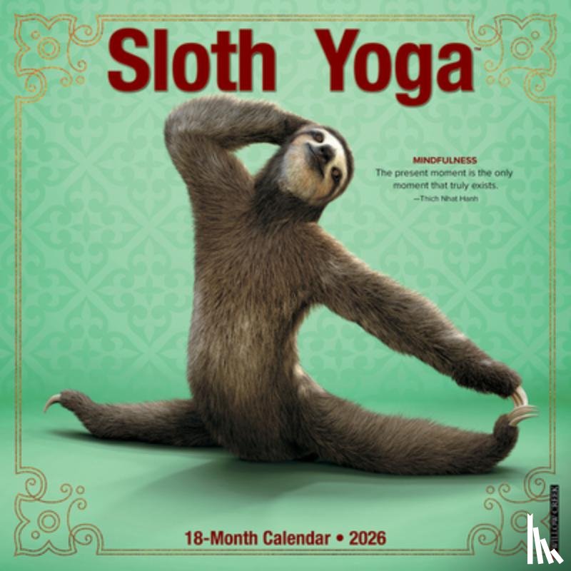 Willow Creek Press - Sloth Yoga 2026 12 X 12 Wall Calendar