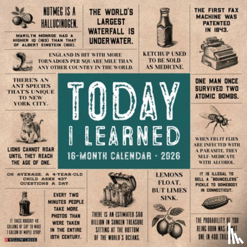 Willow Creek Press - Today I Learned 2026 Wall Calendar