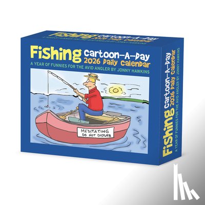 Jonny Hawkins - Fishing Cartoon-A-Day by Jonny Hawkins 2026 5.4 X 6.2 Box Calendar