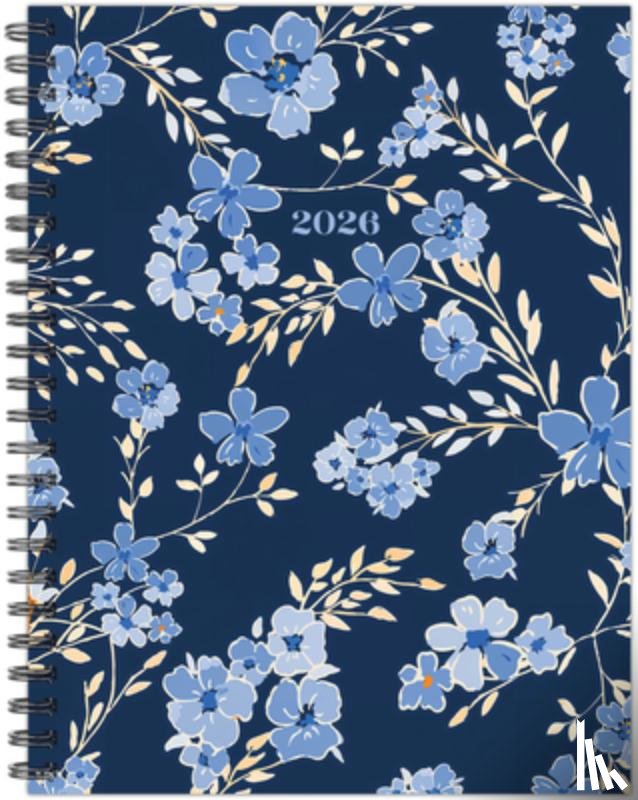 Willow Creek Press - Bluesy Floral 2026 6.5 X 8.5 Weekly Monthly Softcover Planner