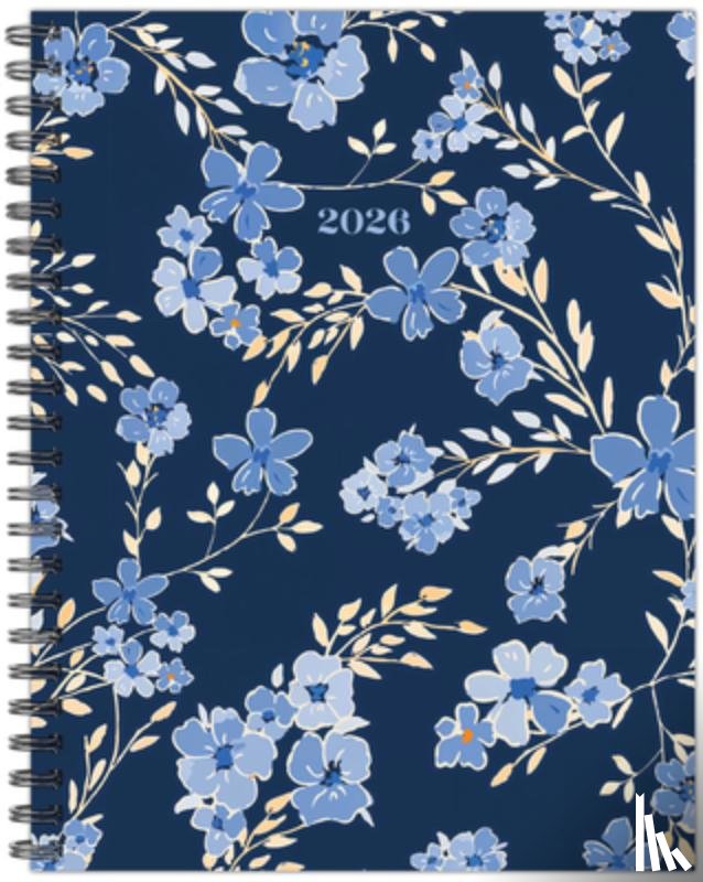 Willow Creek Press - Blue Floral 2026 8.5 X 11 Weekly Monthly Softcover Planner