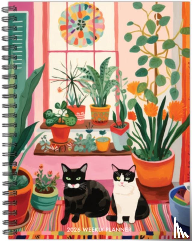 Willow Creek Press - Cats Love Plants 2026 6.5 X 8.5 Weekly Monthly Softcover Planner
