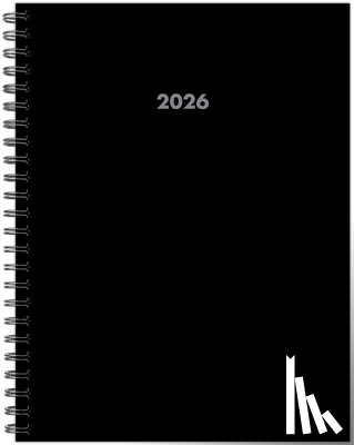 Willow Creek Press - Basic Black 2026 6.5 X 8.5 Weekly Monthly Softcover Planner