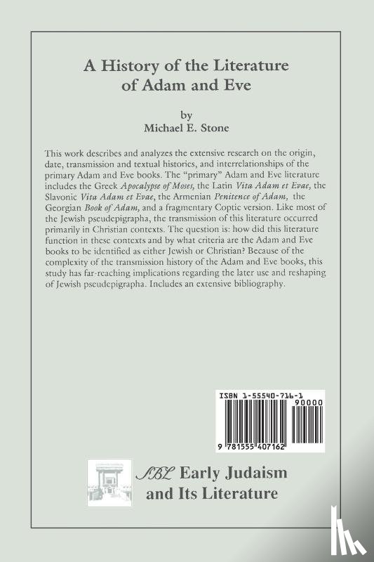 Stone, Michael E. - A History of the Literature of Adam and Eve