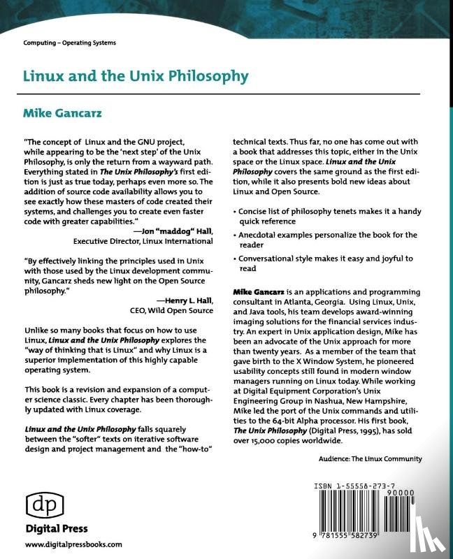 Gancarz, Mike (Software consultant - Linux and the Unix Philosophy