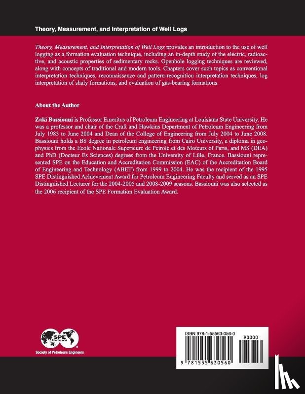 Bassiouni, Zaki - Theory, Measurement, and Interpretation of Well Logs