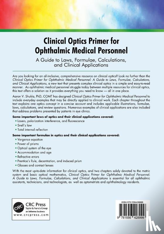 Shukla, Aaron - Clinical Optics Primer for Ophthalmic Medical Personnel