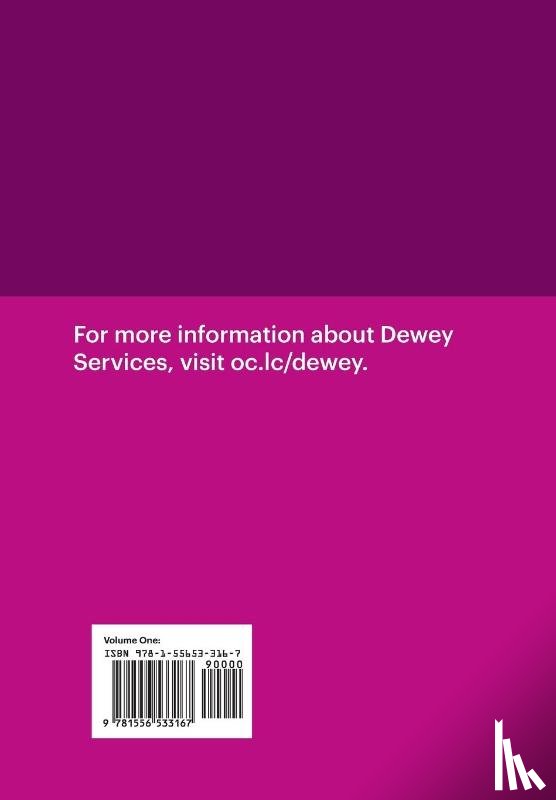  - Dewey Decimal Classification, 2025 (Introduction, Manual, Tables, Schedules 000-199) (Volume 1 of 4)